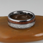 Wood and silver ring nz