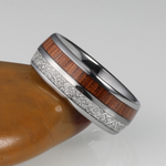 Wood and silver ring nz