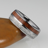 Wood and silver ring nz