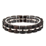 Wood and stainless steel bracelet nz