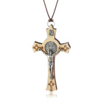 Wooden Christian cross necklace nz