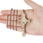 Wooden Christian cross necklace nz