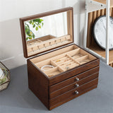 Wooden Jewellery Box With Glass Lid Light wood nz