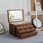 Wooden Jewellery Box With Glass Lid Light wood nz