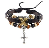 Wooden pearl cross bracelet nz