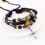 Wooden pearl cross bracelet nz
