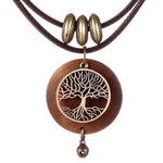Wooden tree of life necklace nz