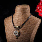 Wooden tree of life necklace nz