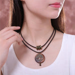 Wooden tree of life necklace nz