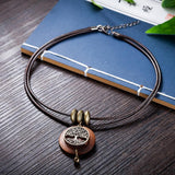 Wooden tree of life necklace nz