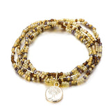 Yellow bohemian tree of life bracelet nz