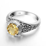 Yellow Citrine Pearl Ring nz