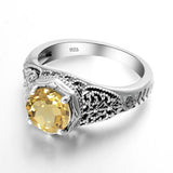 Yellow Citrine Pearl Ring nz