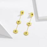 Yellow flower earrings nz