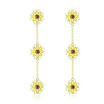 Yellow flower earrings nz