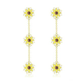 Yellow flower earrings nz