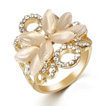 Yellow Gold flower ring 51.9 mm nz