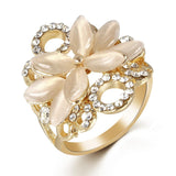 Yellow Gold flower ring 51.9 mm nz