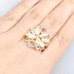 Yellow Gold flower ring nz