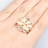 Yellow Gold flower ring nz
