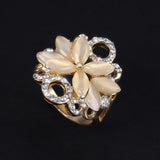 Yellow Gold flower ring nz
