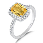 Yellow orange Citrine ring nz