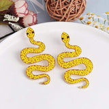 Yellow pearl snake earrings nz