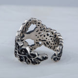 Yggdrasil tree ring silver 5 (49.32 mm) nz