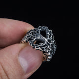 Yggdrasil tree ring silver 5 (49.32 mm) nz