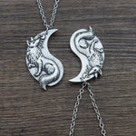 Yin Yang Fox Necklace 2 pieces nz