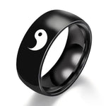 Yin Yang Friendship Ring 6 (51.8 mm) / Black nz