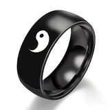 Yin Yang Friendship Ring 6 (51.8 mm) / Black nz