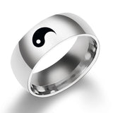 Yin Yang Friendship Ring 6 (51.8 mm) / Silver nz