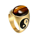 Yin Yang Tiger Eye Ring nz