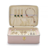 Zip-Up Leather Jewellery Case Pink nz